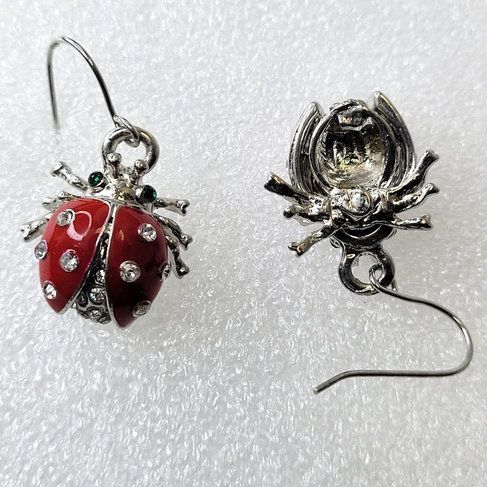 Mini Ladybug Earrings - Picture 2 of 11